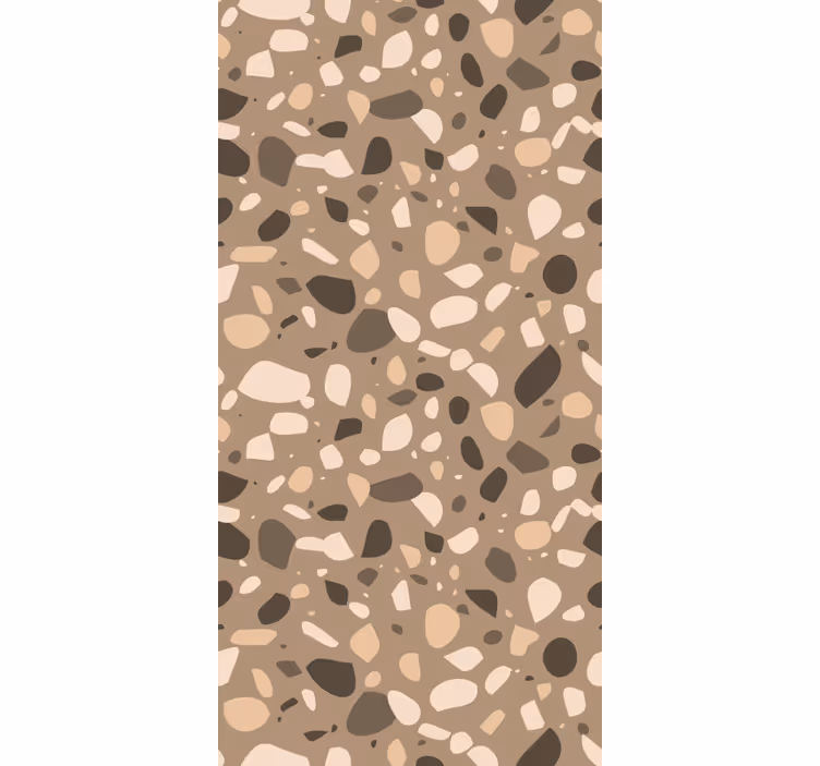 Textured wallpaper in brown classic terrazzo - TenStickers