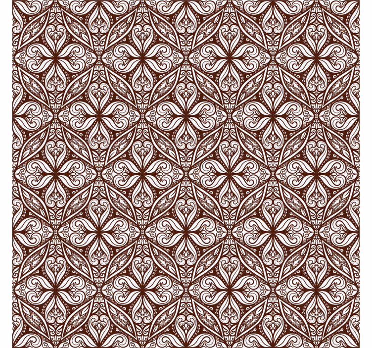 Vintage wallpaper in brown floral design - TenStickers