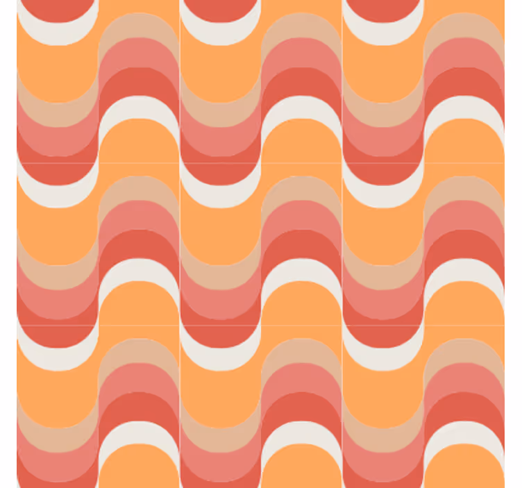 Vintage wallpaper vibrant wave design - TenStickers