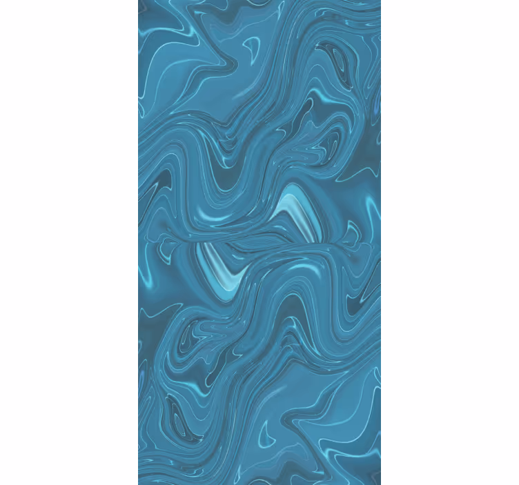 Wallpaper marble in swirling ocean colors - TenStickers
