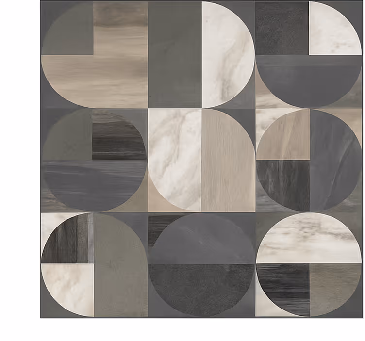 Wallpaper marble half-circle design - TenStickers