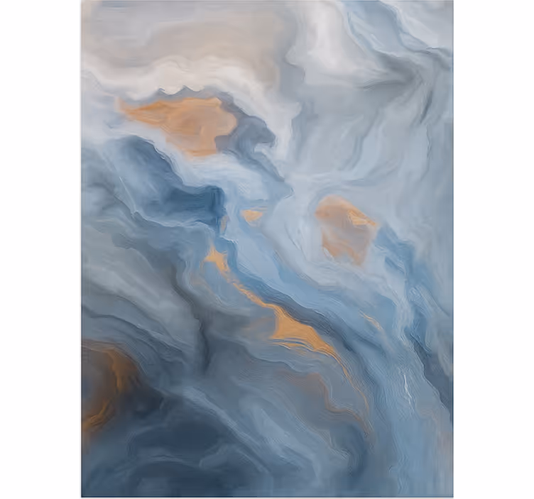 Wallpaper marble in amber and blue shades - TenStickers