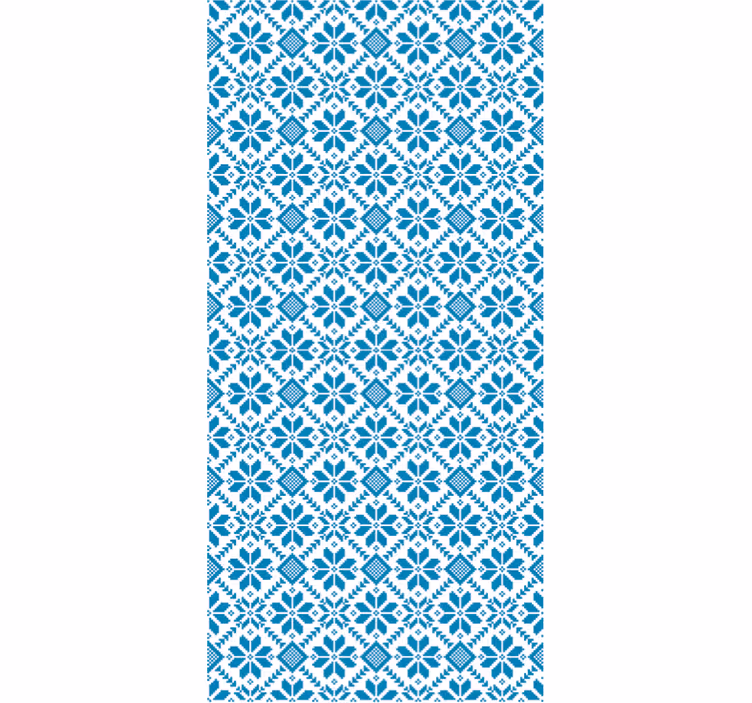 Tiles wallpaper blue tile design - TenStickers