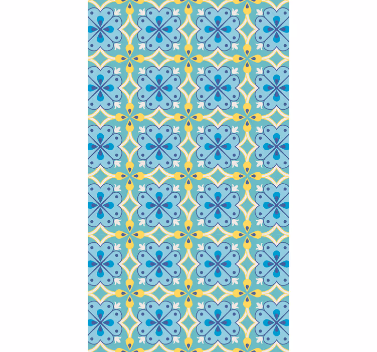 Blooming elements tiles wallpaper - TenStickers