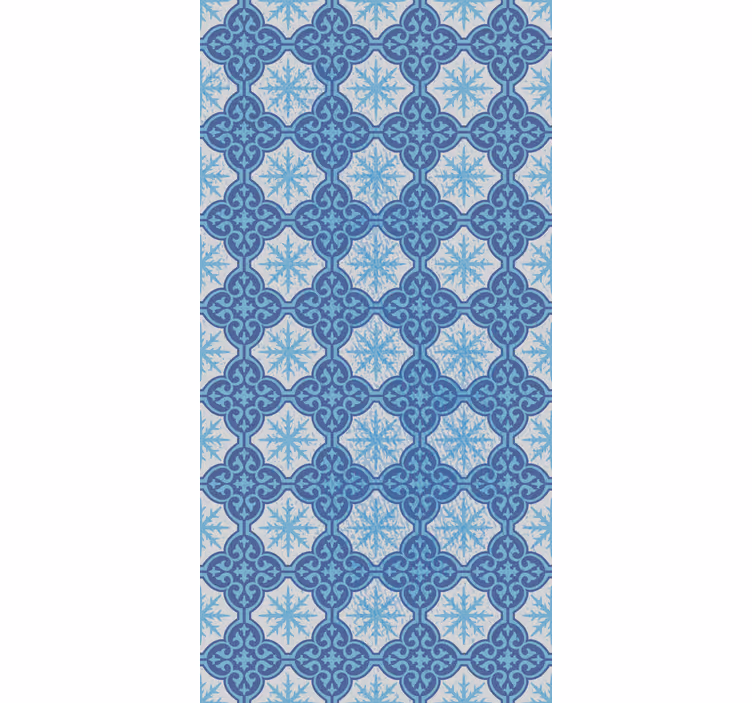 Tiles wallpaper snowflake emblem design - TenStickers