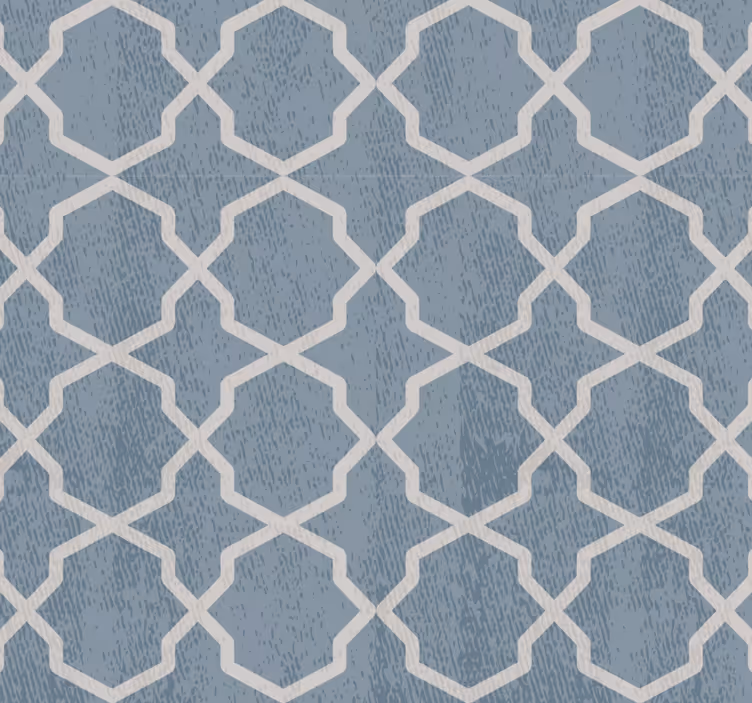 Tiles wallpaper geometric blue pattern - TenStickers