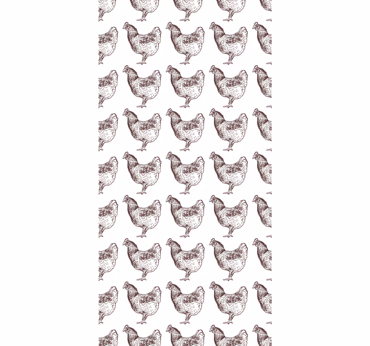 Wallpaper childrens room original chicken pattern - TenStickers