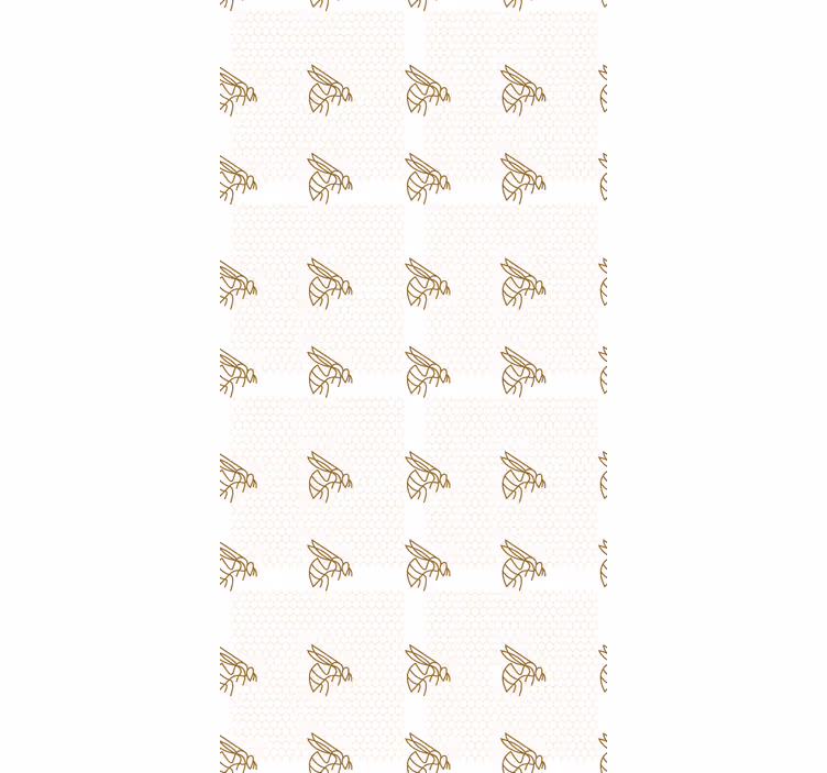 Wallpaper childrens room elegant bee illustration - TenStickers