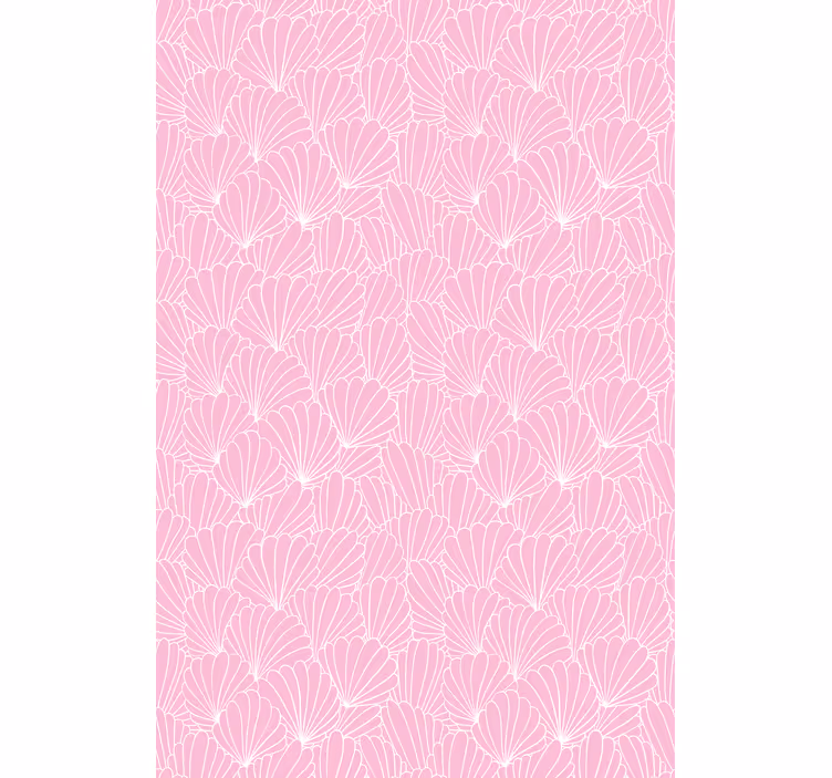 Wallpaper childrens room pink shell design - TenStickers
