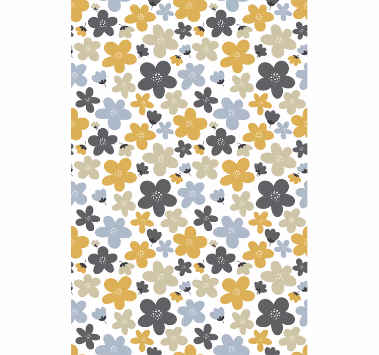 Nordic wallpaper pastel abstract flowers - TenStickers