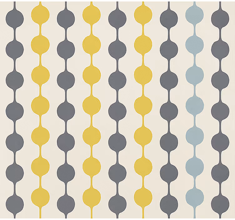 Nordic wallpaper featuring vibrant hanging circles - TenStickers