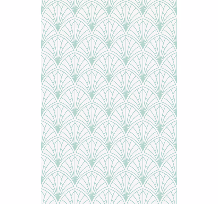 Wallpaper patterns geometric green leaf design - TenStickers