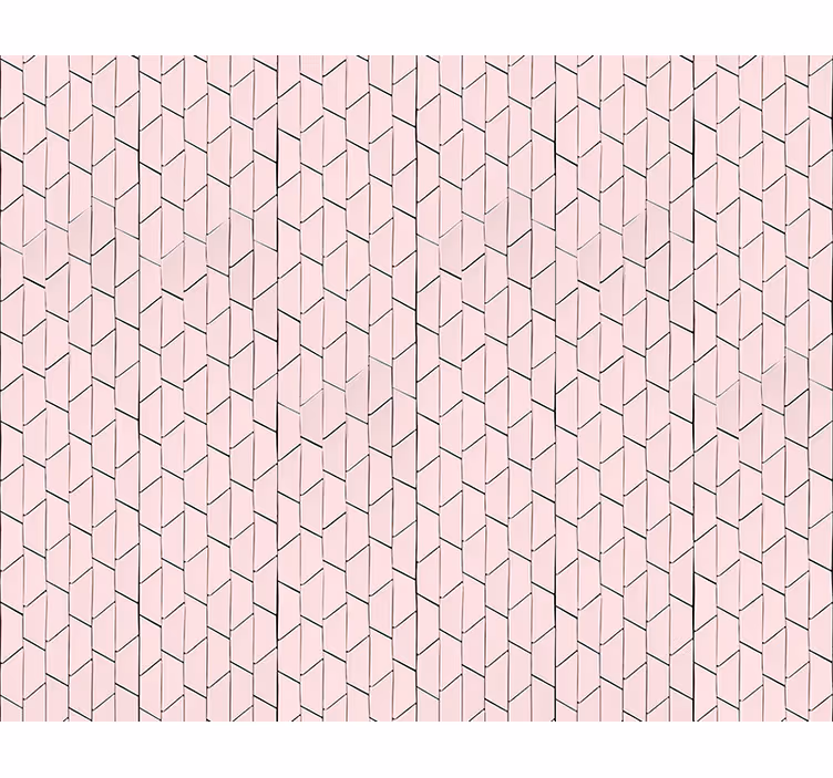 Wallpaper patterns in pink geometric design - TenStickers