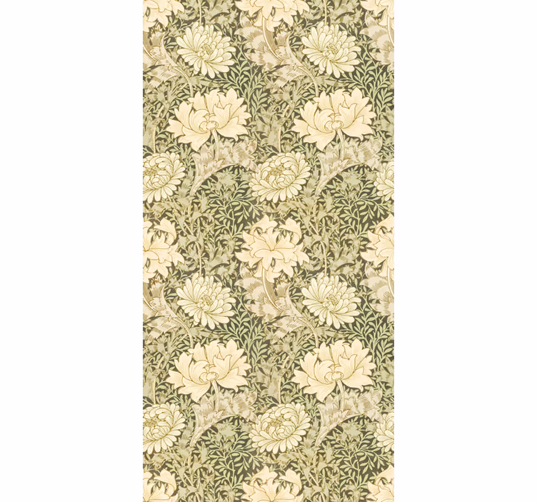 Classic wallpaper modern style chrysanthemum design - TenStickers