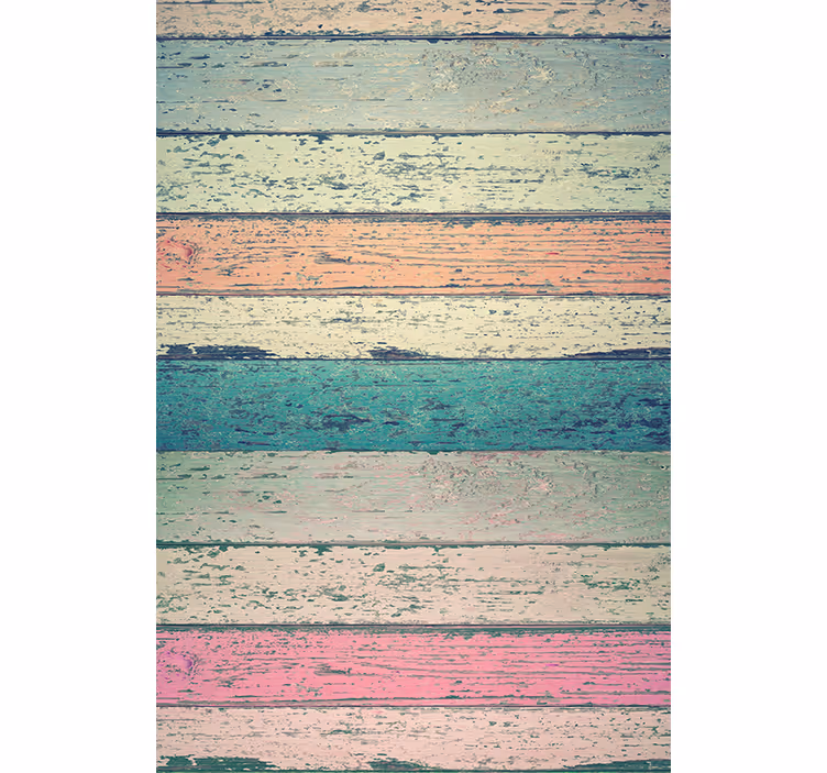 Rustic wallpaper in pale light wood design - TenStickers