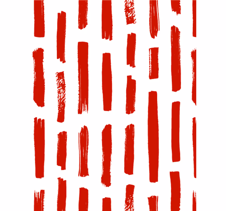 Living room wallpaper in red and white stripes - TenStickers