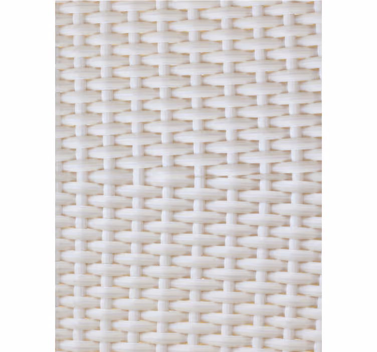 Living room wallpaper in white rattan effect - TenStickers