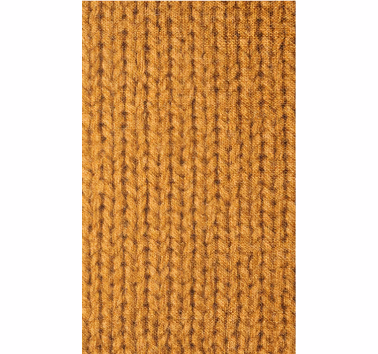 Living room wallpaper in orange natural fiber look - TenStickers