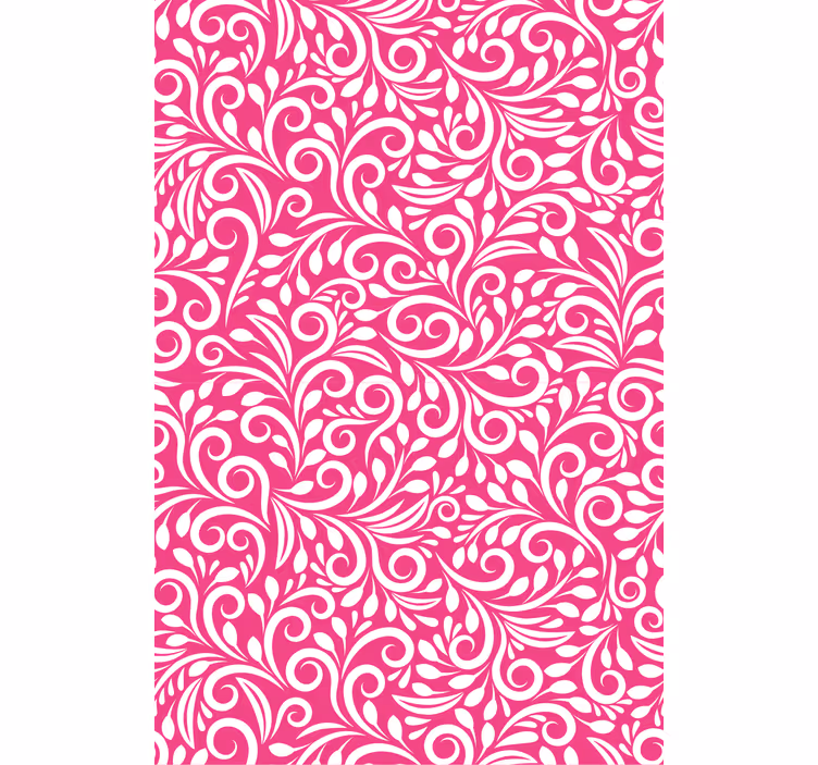 Living room wallpaper floral swirl design - TenStickers
