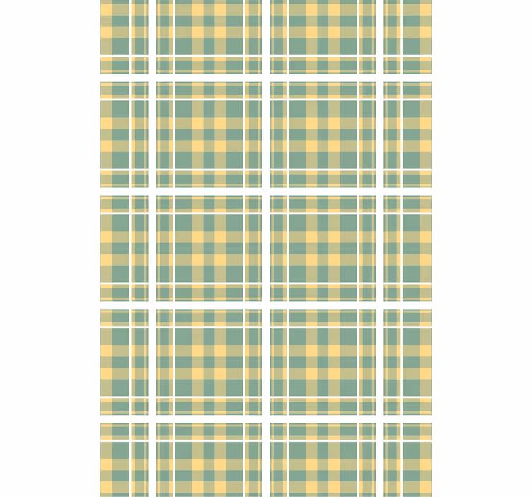 Living room wallpaper in checkered pattern design - TenStickers