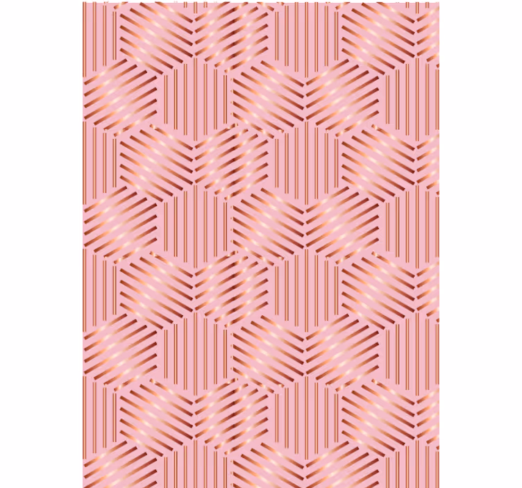 Living room wallpaper geometric pattern design - TenStickers
