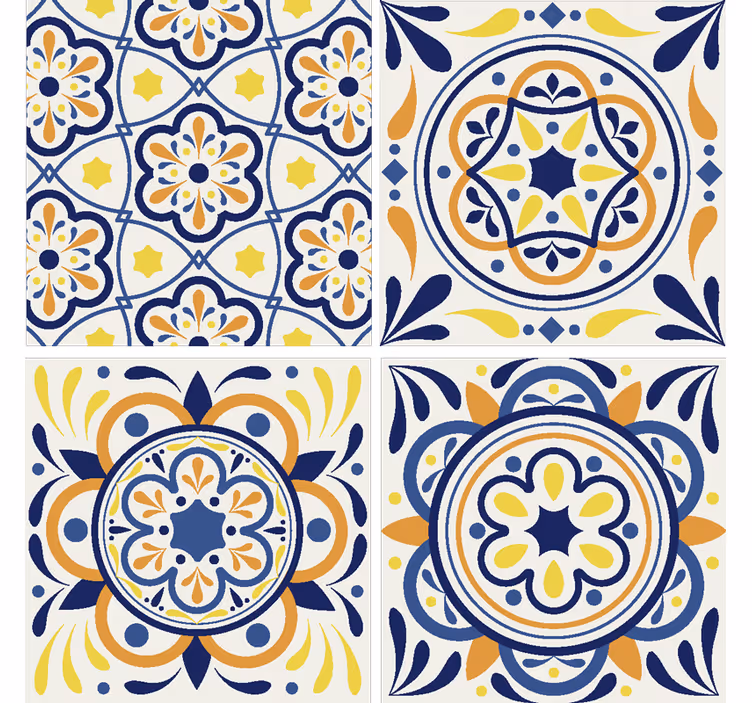 Tiles wallpaper portuguese style - TenStickers