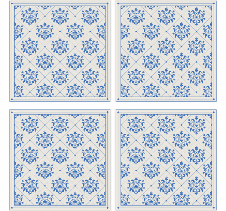 Tiles wallpaper floral and ornamental vintage design - TenStickers