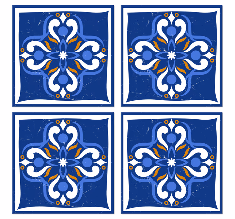 Tiles wallpaper classic mediterranean design - TenStickers