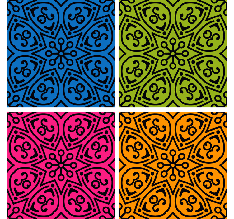 Tiles wallpaper mandala patterns design - TenStickers