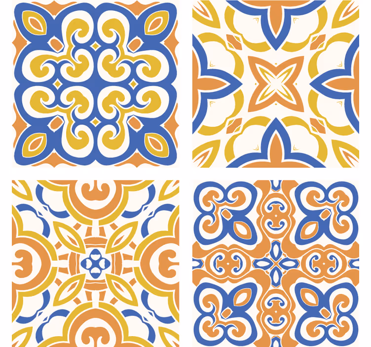 Tiles wallpaper sicilian tiles - TenStickers