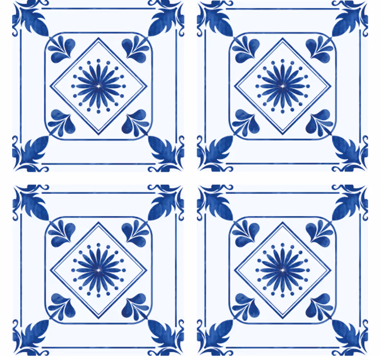 Tiles wallpaper elaborate floral arrangement - TenStickers