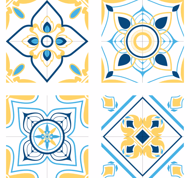 Tiles wallpaper geometric tile designs - TenStickers