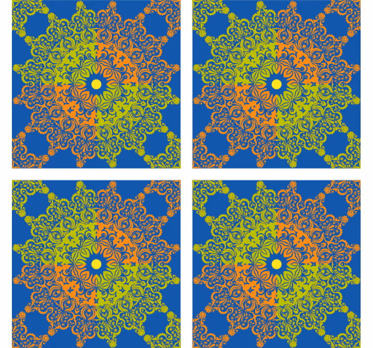 Tiles wallpaper colorful mandala design - TenStickers