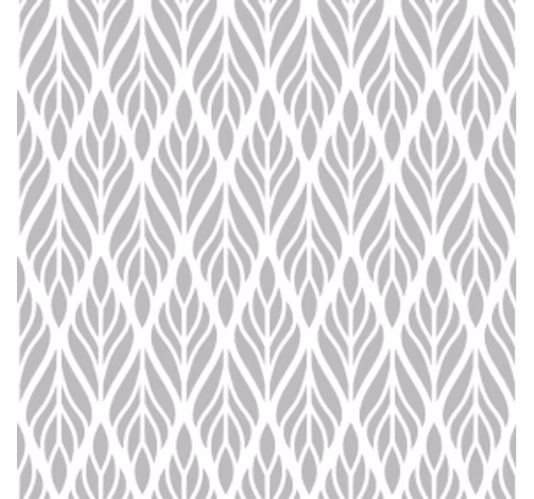 Vintage wallpaper ethnic floral grey design - TenStickers