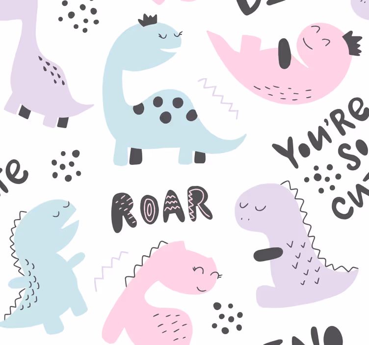 Dino wallpaper princess dino - TenStickers