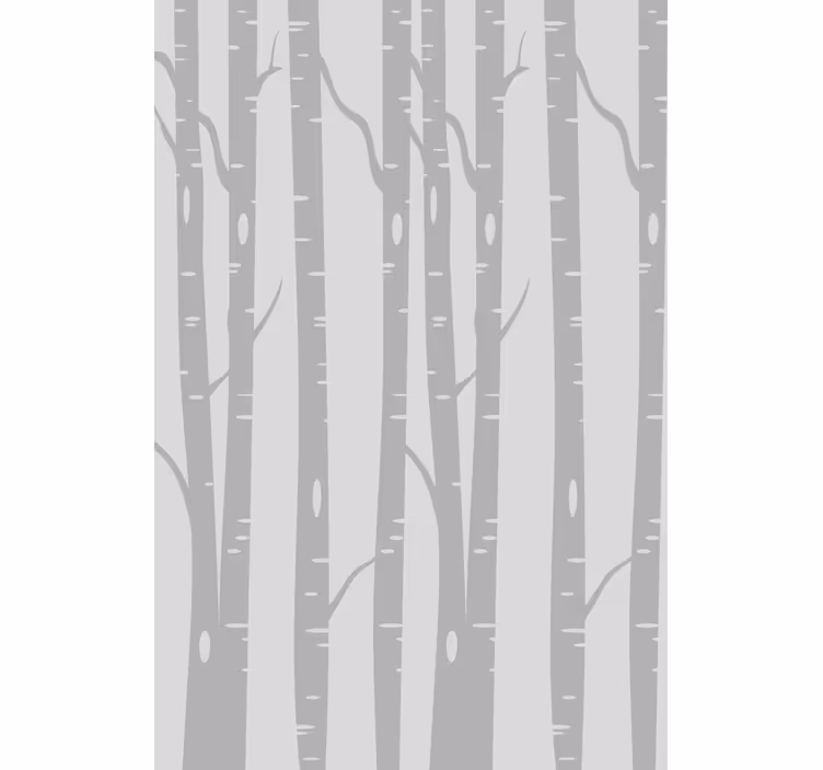 Tree wallpaper tall birches forest scandinavian - TenStickers