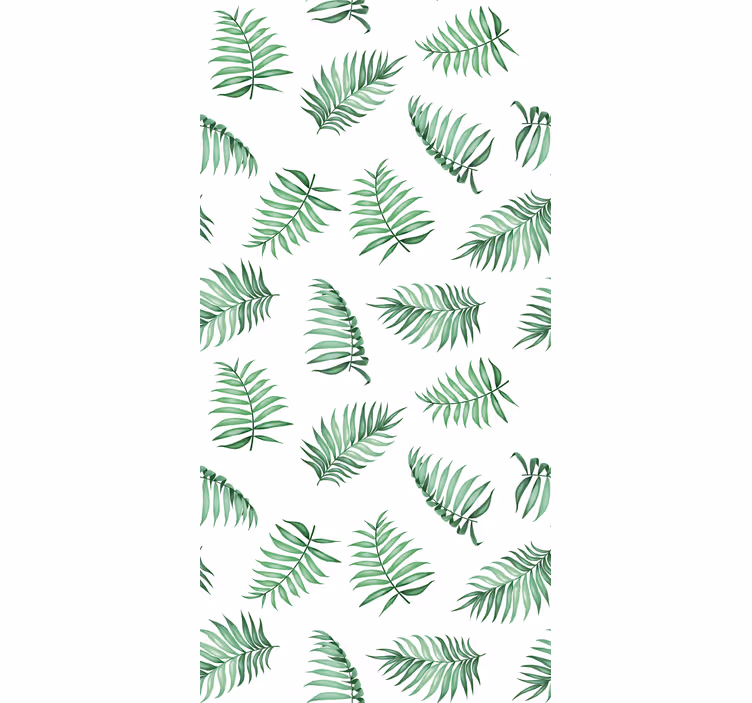 Tree wallpaper green palm leaves design - TenStickers