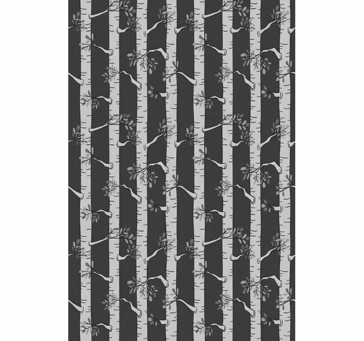 Tree wallpaper bright trees in scandinavian style - TenStickers