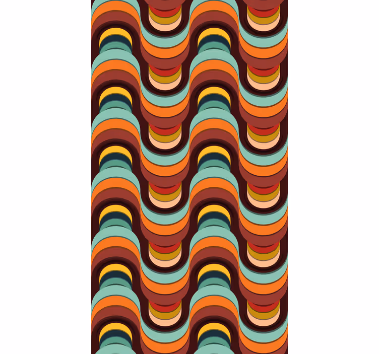 Modern wallpaper colorful vintage design - TenStickers