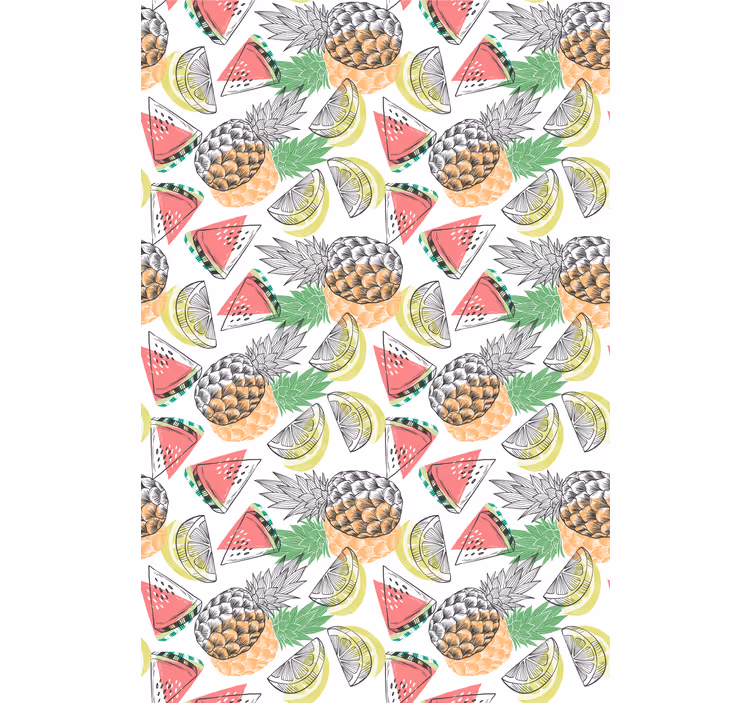 Modern wallpaper summer fruit vibrant design - TenStickers