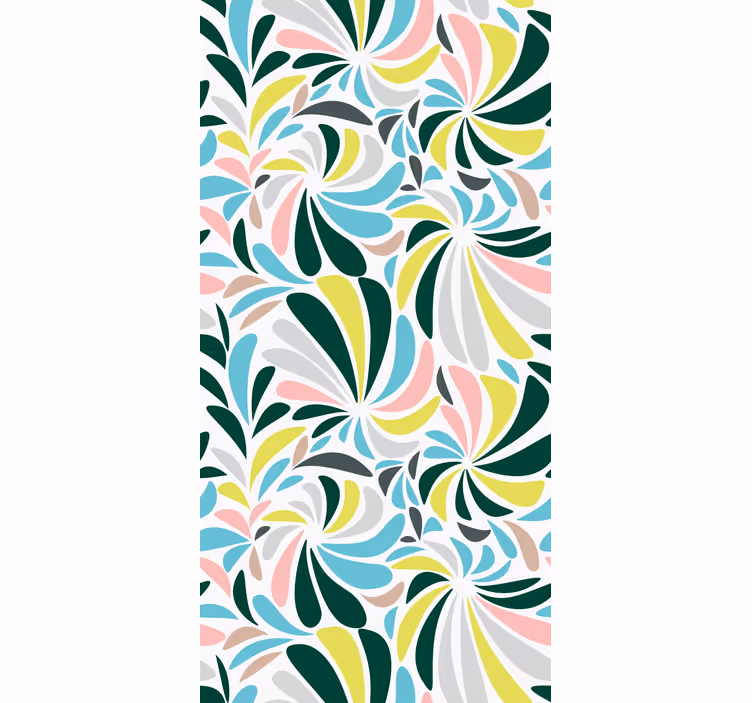 Modern wallpaper chained colorful feathers - TenStickers