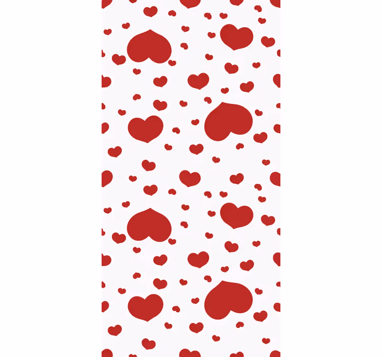 Modern wallpaper with little and big hearts - TenStickers