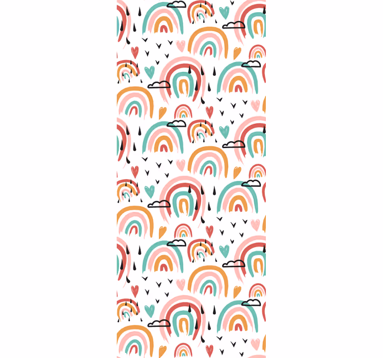 Wallpaper childrens room vibrant rainbow design - TenStickers