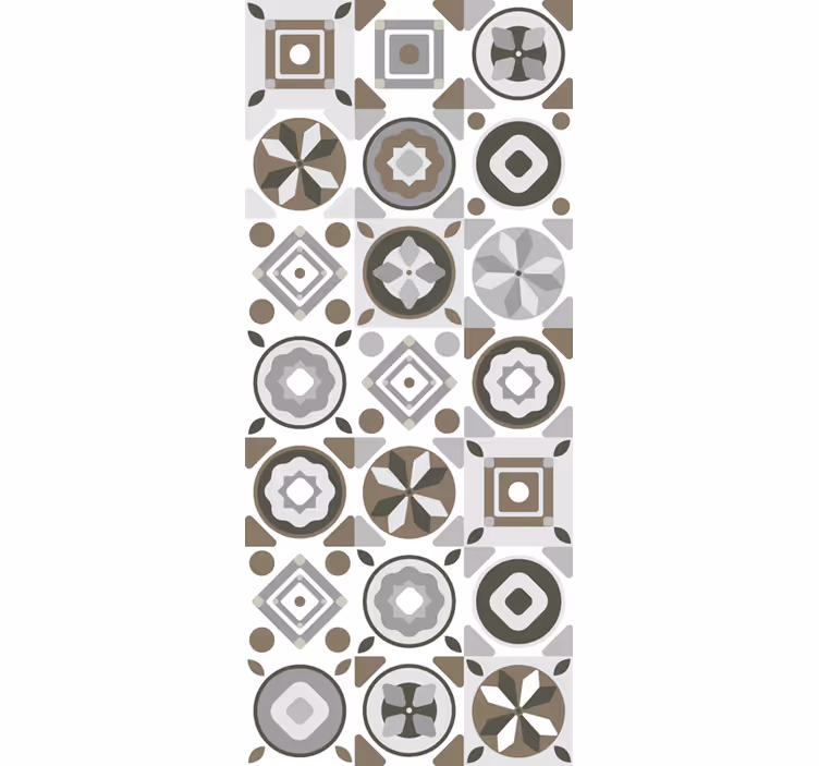 Kitchen wallpaper hydraulic in grey tones - TenStickers