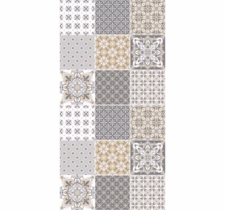 Kitchen wallpaper moroccan tile design effect - TenStickers