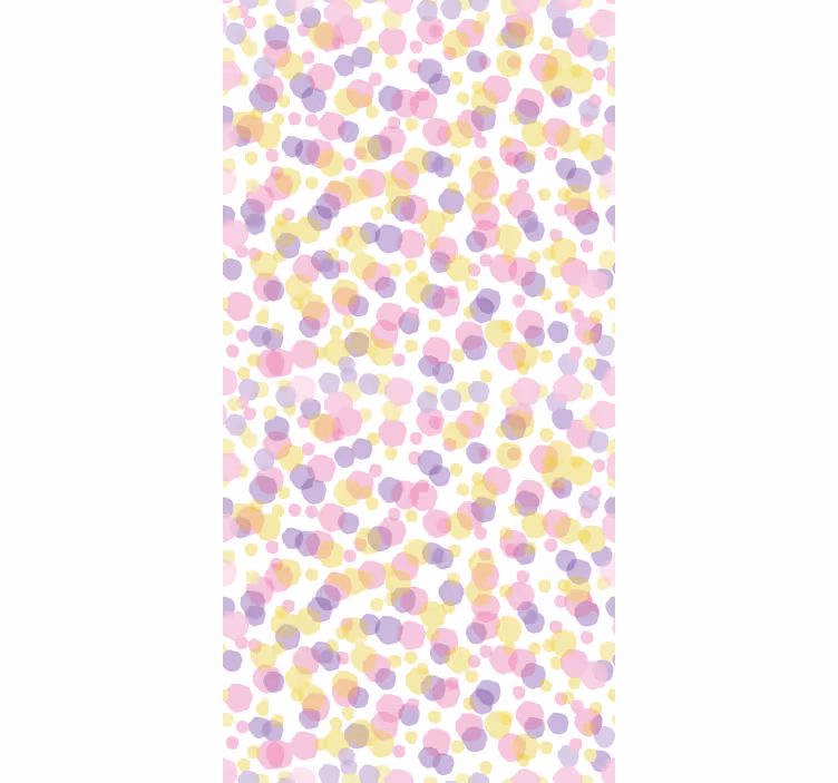Bathroom wallpaper in pink bubbles pattern - TenStickers
