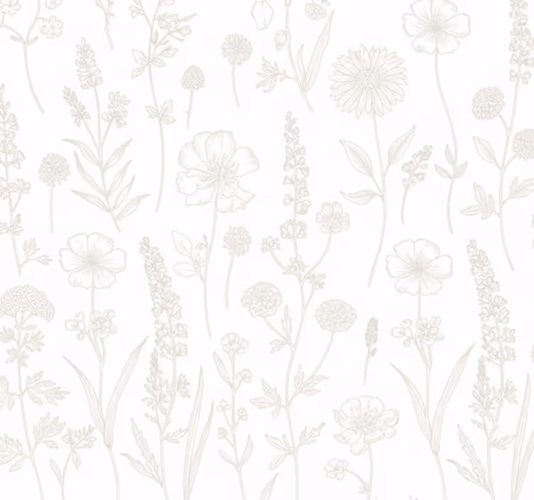 Living room wallpaper botanical sketch trail - TenStickers