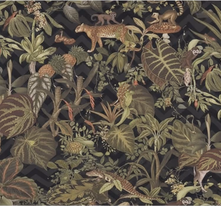 Master bedroom wallpaper jungle creatures - TenStickers