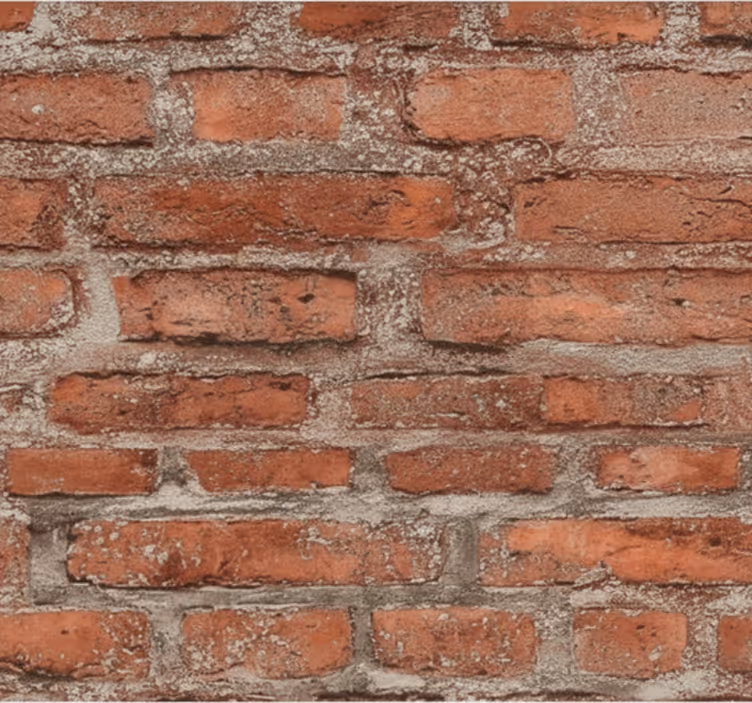 Living room wallpaper classic red brick design - TenStickers