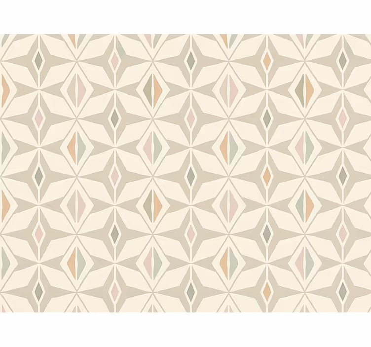 Living room wallpaper colorful geometric design - TenStickers